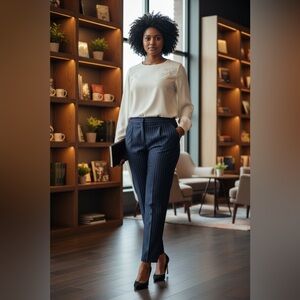 Forever 21 Blue Striped Pants